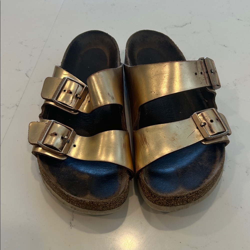 Gold Birkenstocks